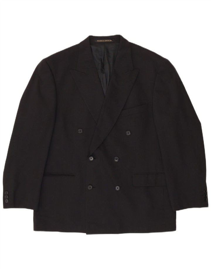 Marks & Spencer Herren Zweireihiger Blazer Jacke UK 42 Large Grau