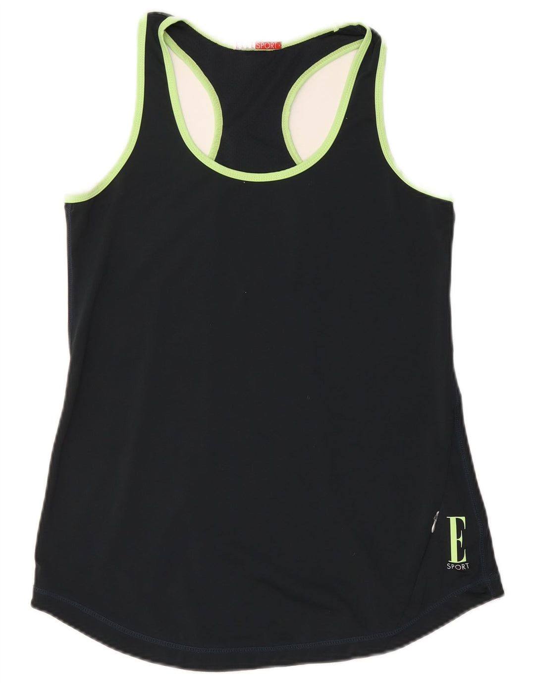 Elle Sport Damen Grafik-Trägershirt UK 12 Mittelgraues geometrisches Polyester