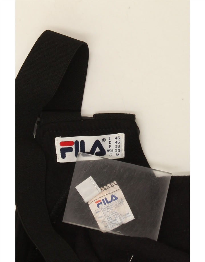 Fila Womens Graphic Latzhose Skihose IT 46 Large Schwarz Polyamid