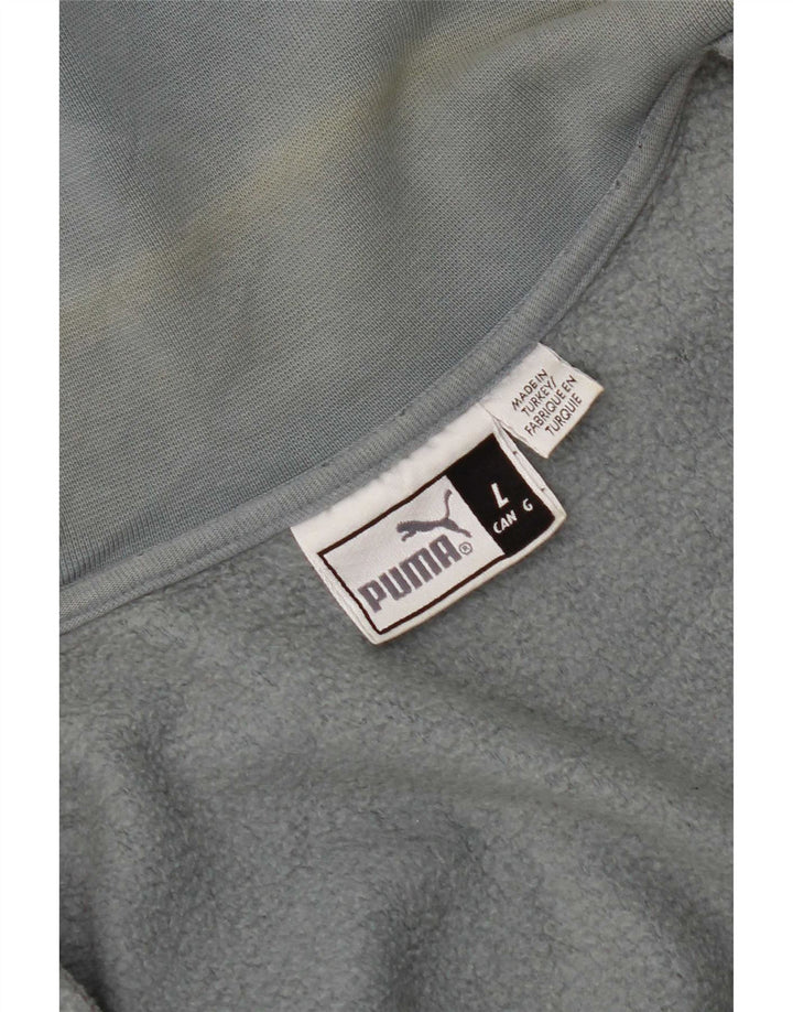 Puma Herren-Trainingsanzug mit grafischem Oberteil, Größe L, Blau