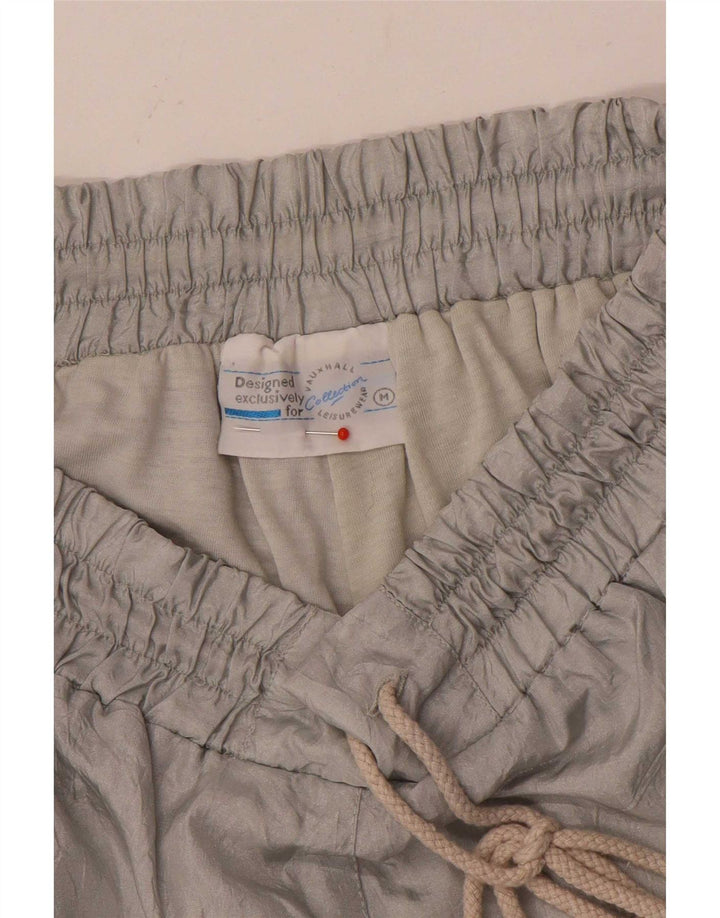 Vintage Herren-Trainingshose, Jogginghose, Mittelgrau, Colourblock-Polyamid