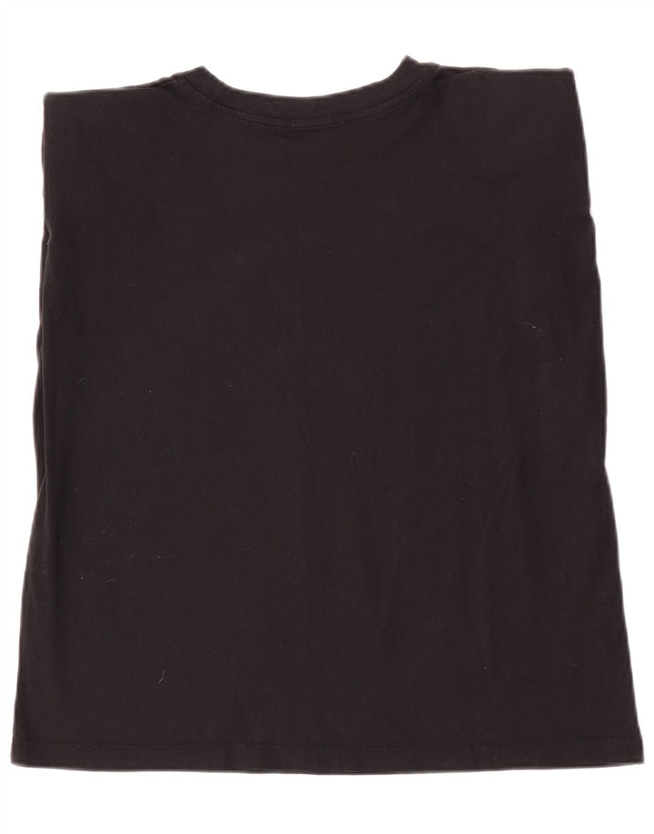 Zara Damen Weste Top UK 14 Medium Schwarz