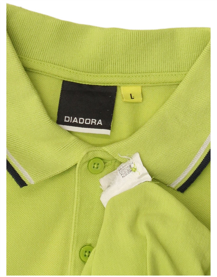 DIADORA Herren-Poloshirt, große grüne Baumwolle