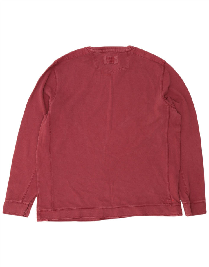 Fat Face Herren-Sweatshirt, Pullover, 2XL, Burgunderrot, Baumwolle