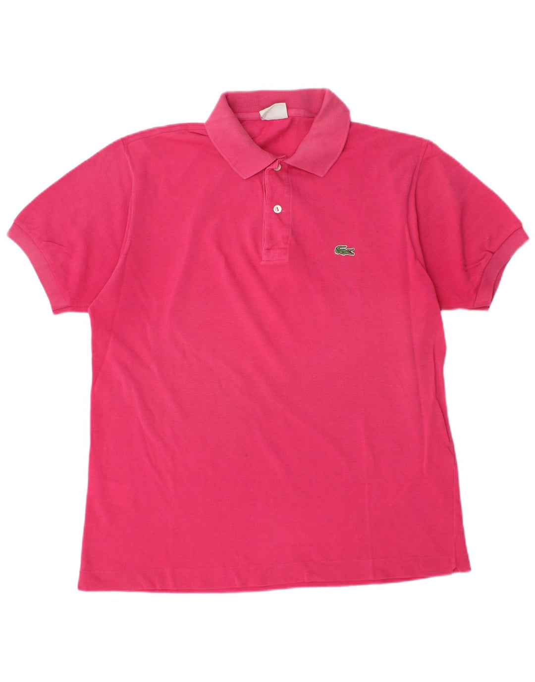 LACOSTE Mens Polo Shirt Size 4 Medium Pink Cotton