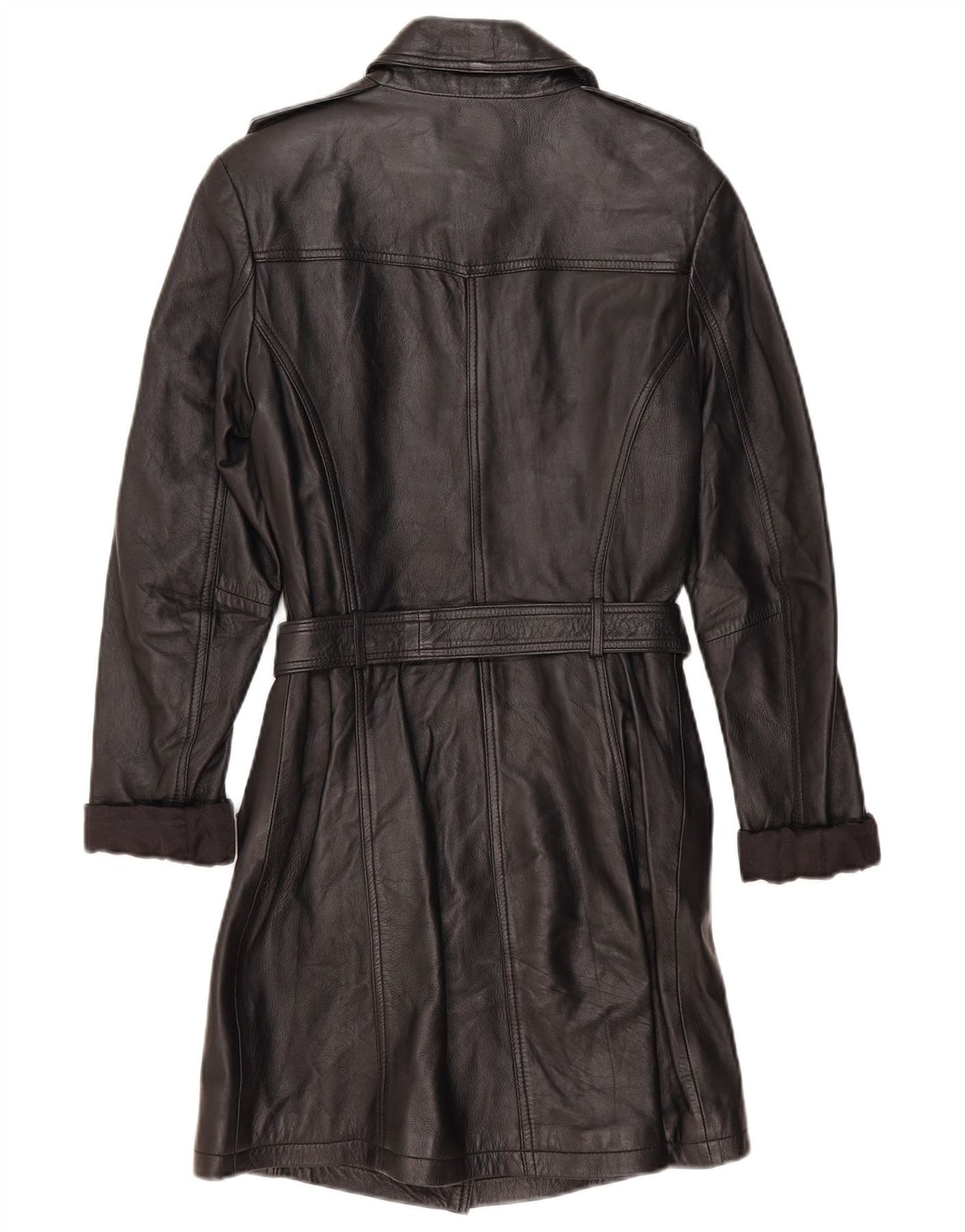 Street One Damen Ledermantel UK 12 Mittelschwarzes Leder