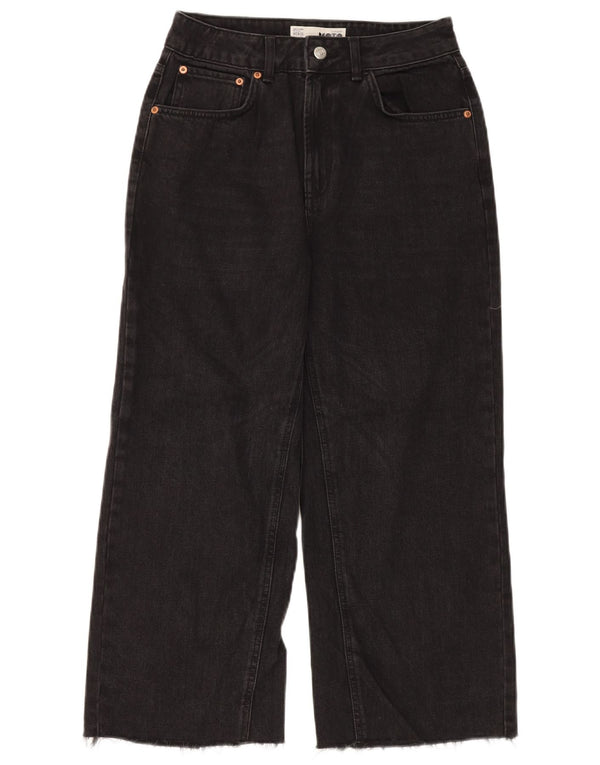 TOPSHOP Damen-Jeans mit weitem Bein, W28, L23, schwarzes Polyester