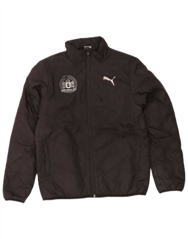 Puma Jungen Grafik gepolsterte Jacke 11-12 Jahre Schwarz