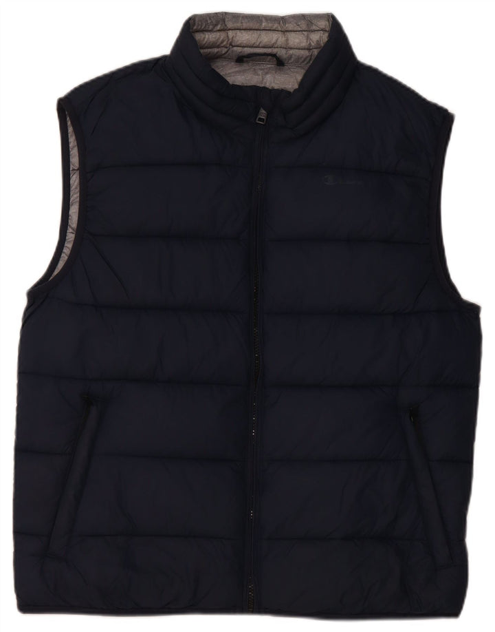 Champion Herren Wattierte Weste UK 38 Mittel Marineblau