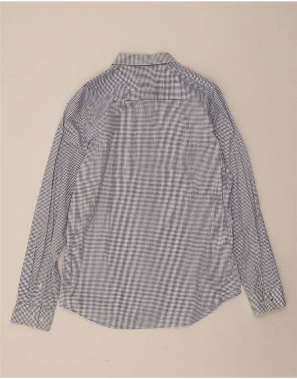 Calvin Klein Herren-Slim-Fit-Hemd, groß, blau kariert, Baumwolle