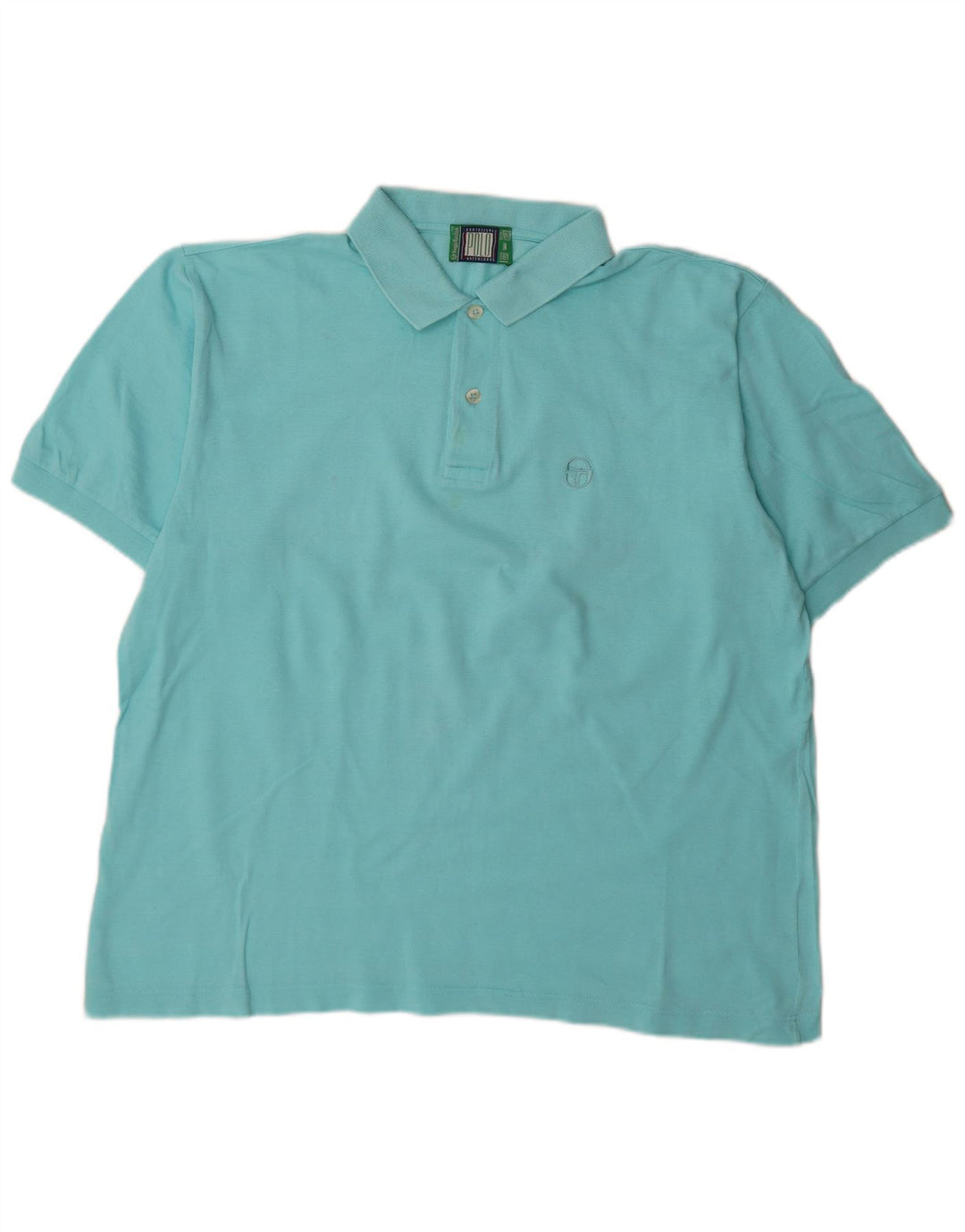 Sergio Tacchini Herren Poloshirt XL Türkis Baumwolle
