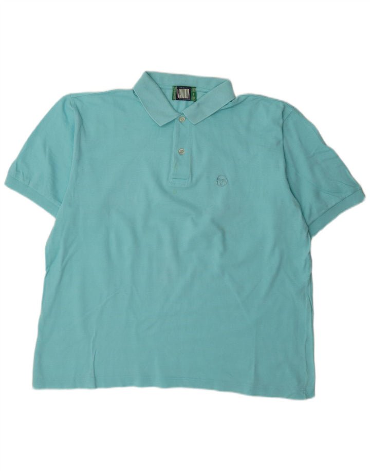 Sergio Tacchini Herren Poloshirt XL Türkis Baumwolle