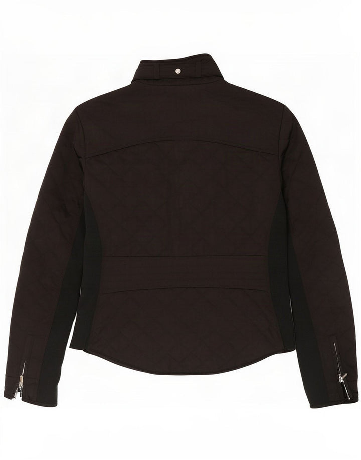 Zara Damen Steppjacke UK 12 Medium Schwarz Polyester