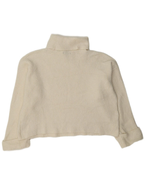 Marks & Spencer Damen Crop Rollkragenpullover Pullover UK 18 XL Off White