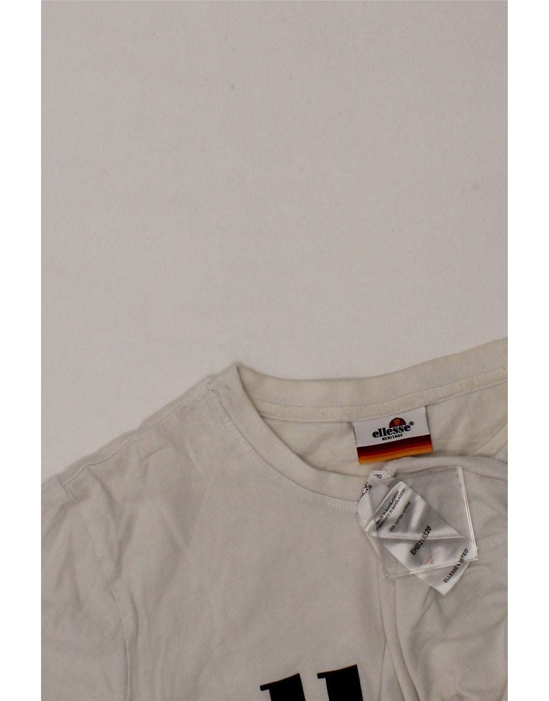 ELLESSE Boys Graphic T-Shirt Top 9-10 Years White Cotton Vintage Ellesse and Second-Hand Ellesse from Messina Hembry 