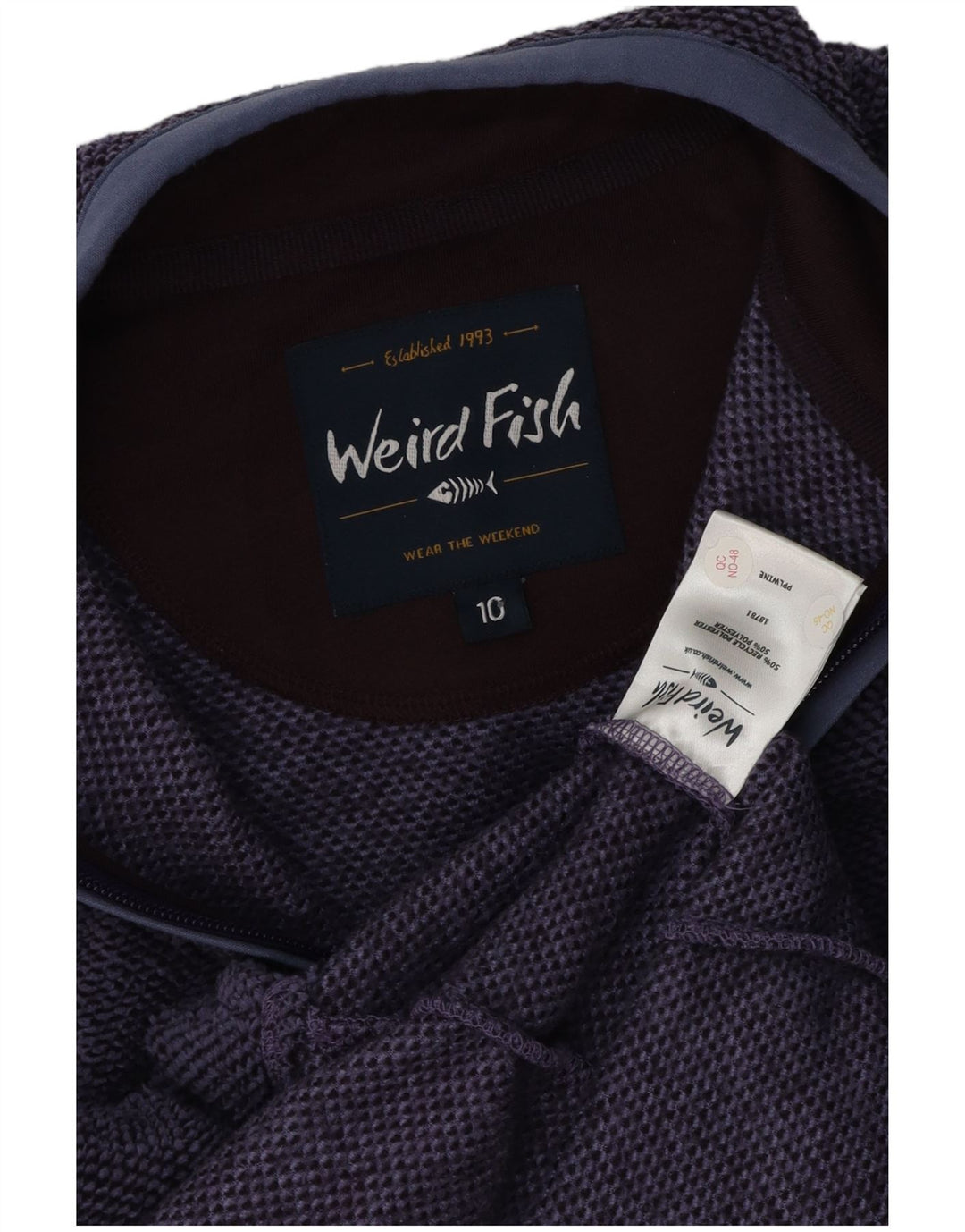 WEIRD FISH Übergroße Trainingsjacke für Damen, UK 10, Größe S, Lila