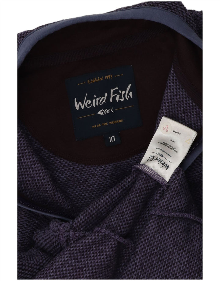 WEIRD FISH Übergroße Trainingsjacke für Damen, UK 10, Größe S, Lila
