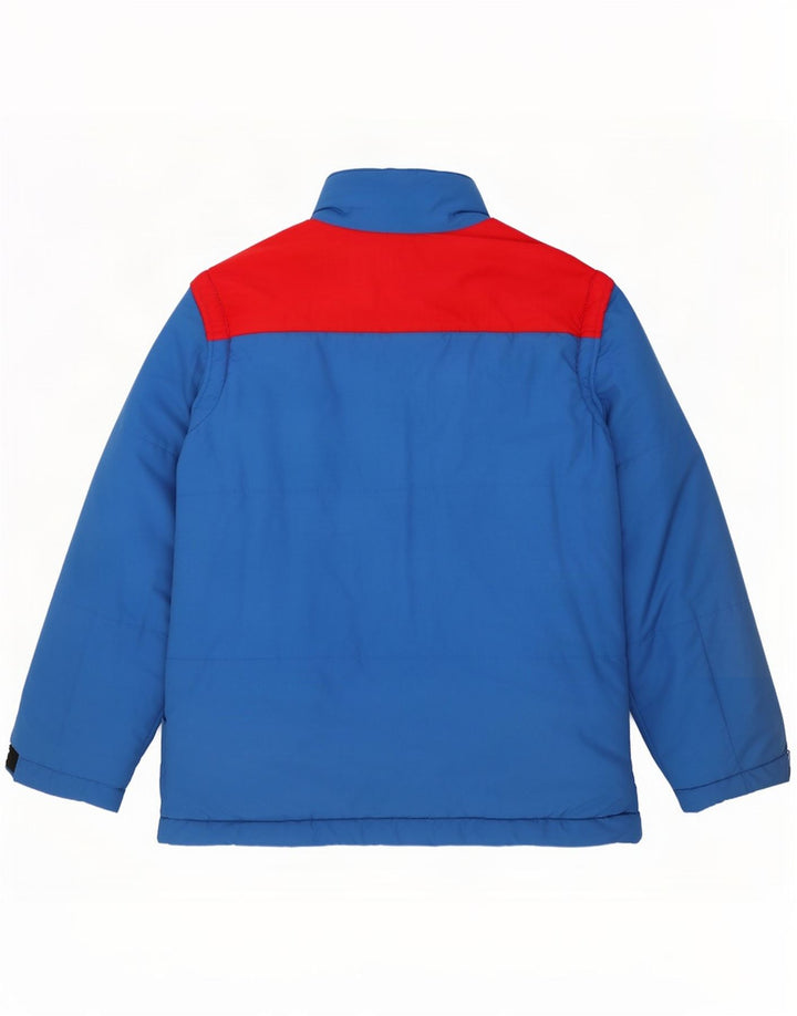 York Wattierte Herrenjacke mit Kapuze IT 54 2XL Blaues Colourblock-Polyamid