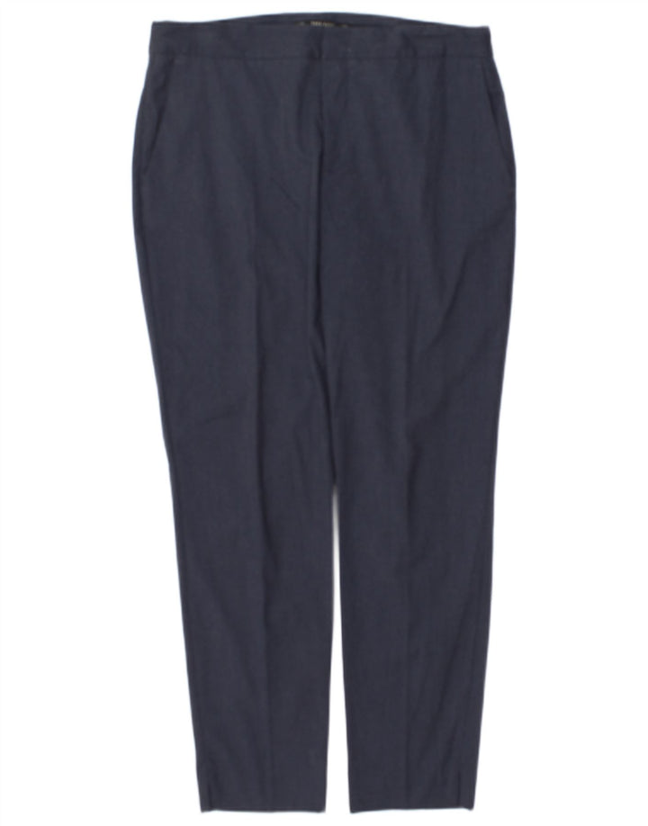 Zara Slim Anzughose für Damen, EU 38, Größe S, W28, L28, Marineblau, Polyester