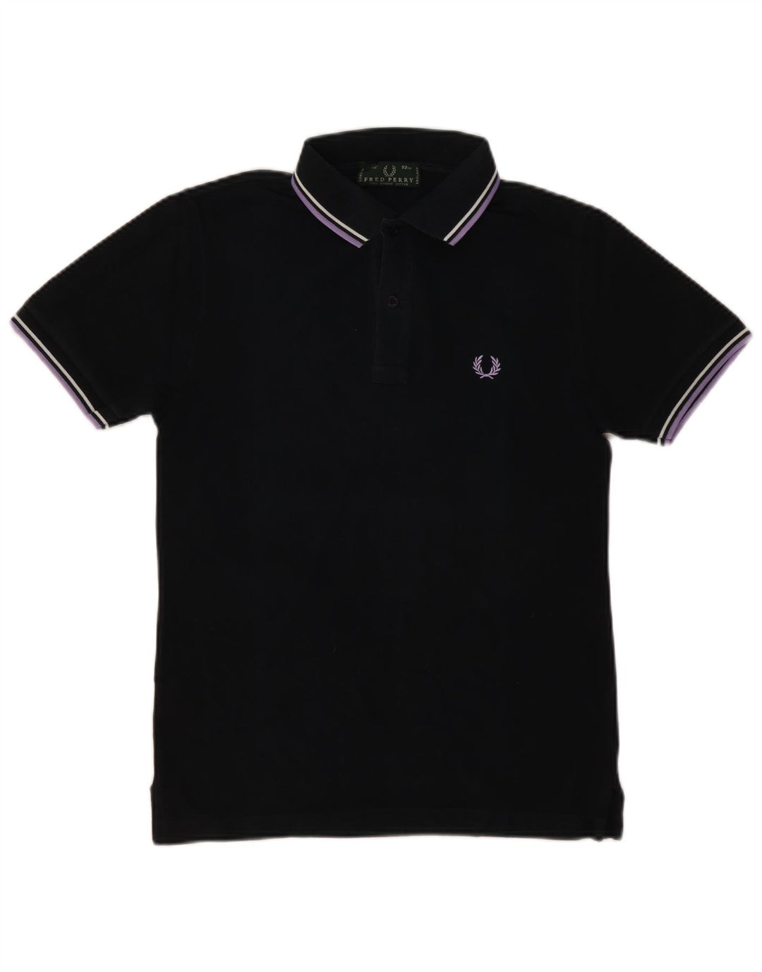 FRED PERRY Herren-Poloshirt, Größe S, schwarze Baumwolle
