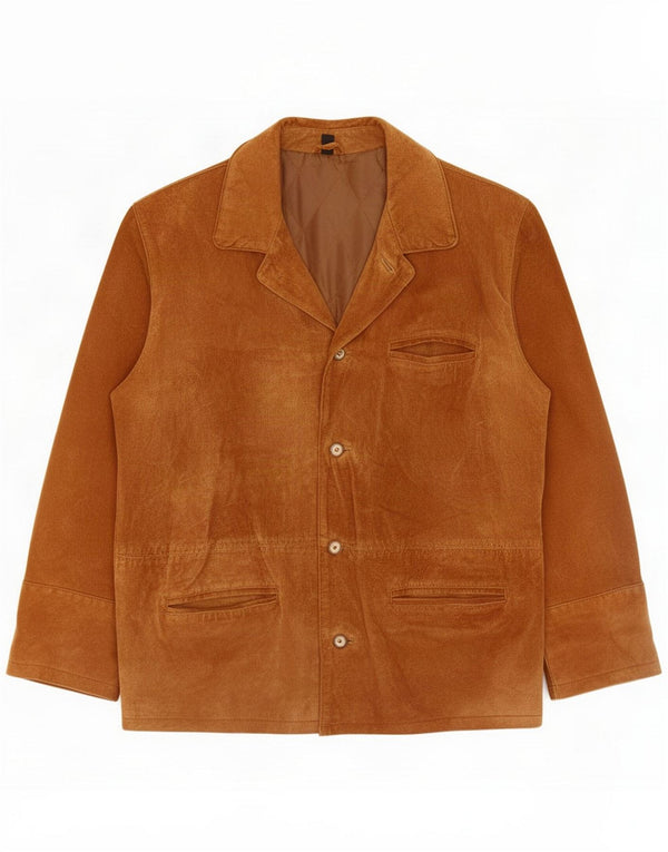 Vintage Herren Wildlederjacke UK 44 2XL Beige Leder