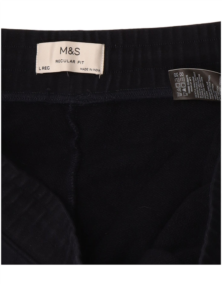 Marks & Spencer Herren-Trainingshose, reguläre Passform, Jogger, Größe L, Marineblau