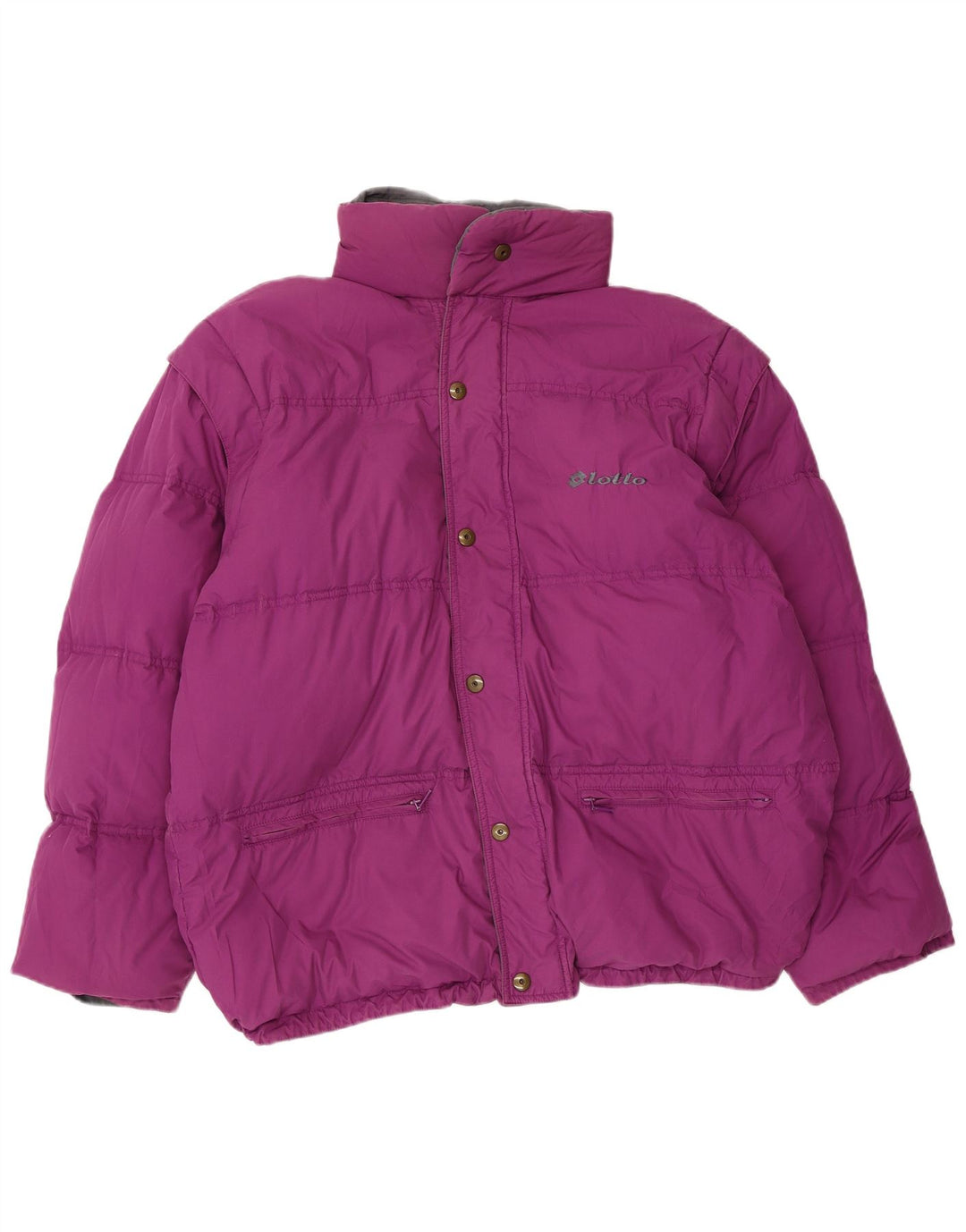 Lotto Herren Reversible Wattierte Jacke UK 38 Mittelgraues Polyester