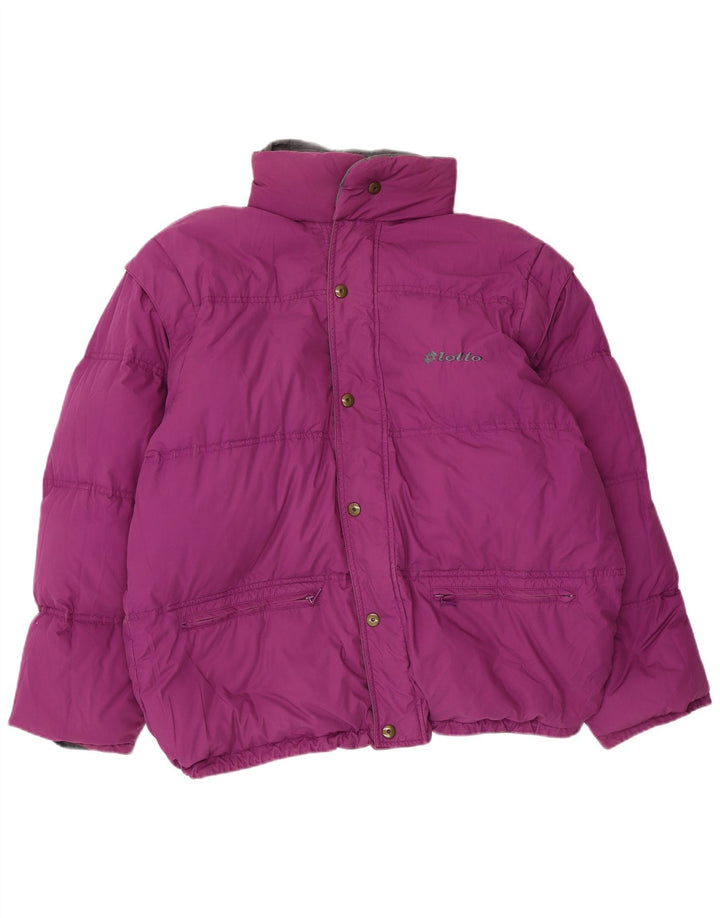 Lotto Herren Reversible Wattierte Jacke UK 38 Mittelgraues Polyester