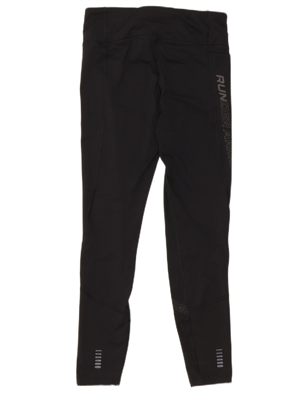 Under Armour Damen Cold Gear Graphic Capri Leggings UK 12 Medium Schwarz