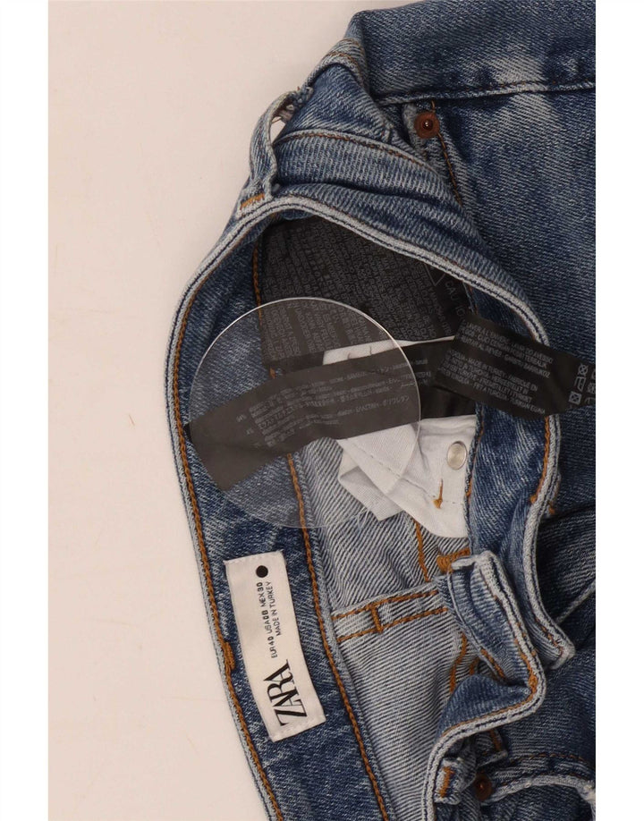 Zara Damen Slim Jeans EU 40 Medium W30 L28 Blaue Baumwolle