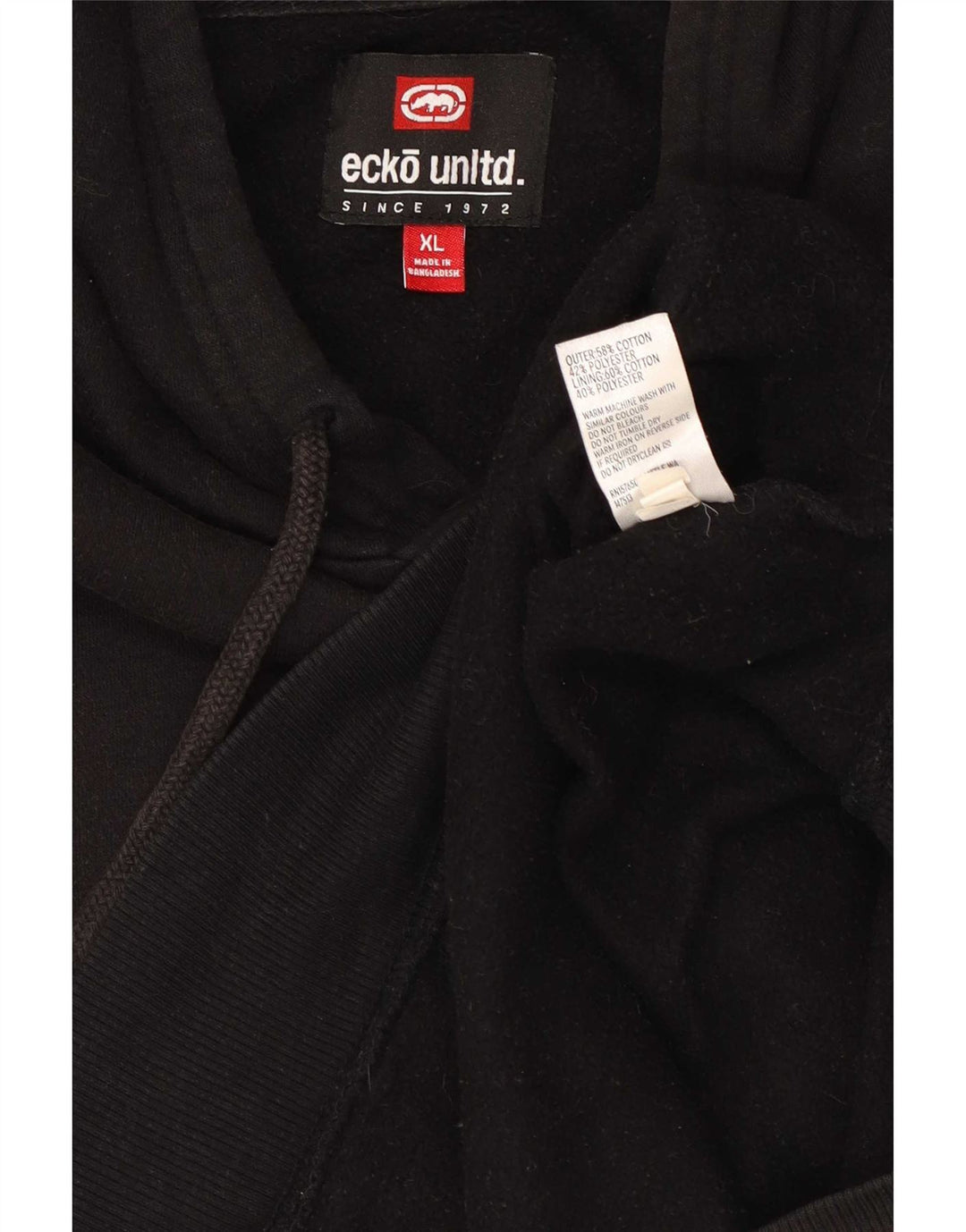 Ecko Unltd Herren Graphic Hoodie Pullover XL Schwarz Baumwolle