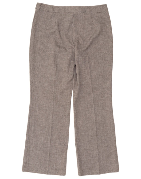 Marks & Spencer Damen Anzughose UK 14 Medium W32 L28 Graues Fischgrätenmuster
