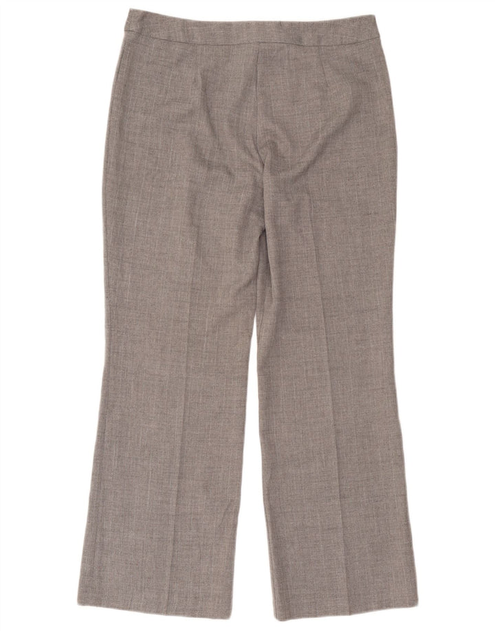 Marks & Spencer Damen Anzughose UK 14 Medium W32 L28 Graues Fischgrätenmuster