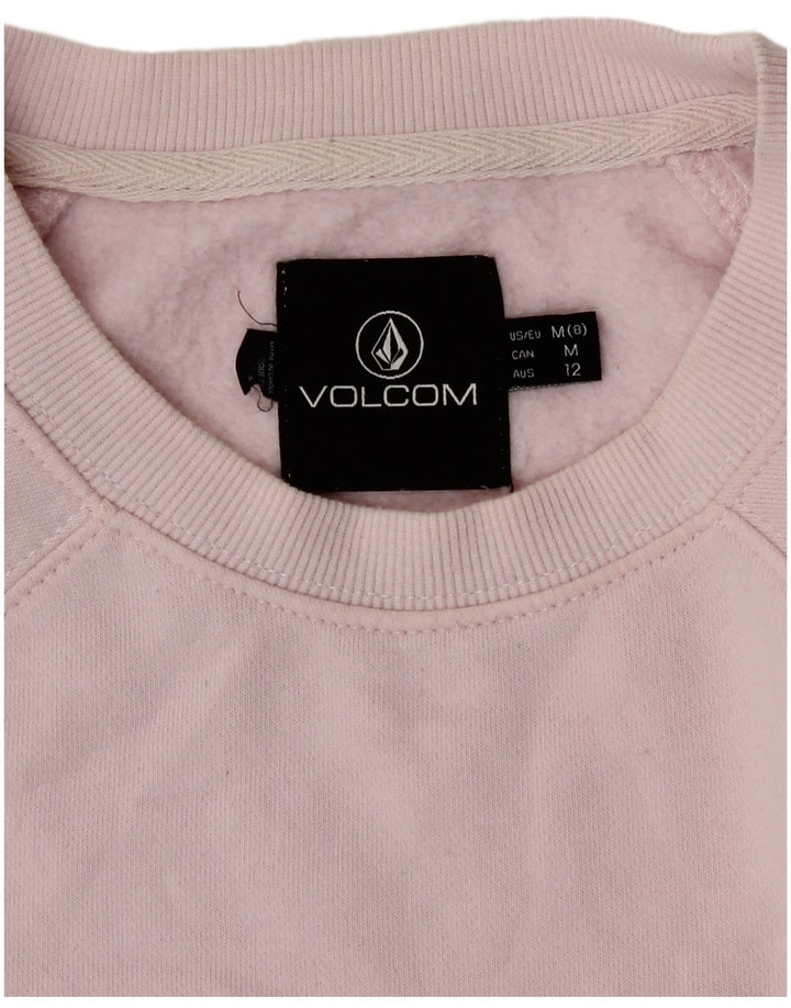 Volcom Damen Grafik-Sweatshirt-Pullover US 8 Mittelrosa Baumwolle