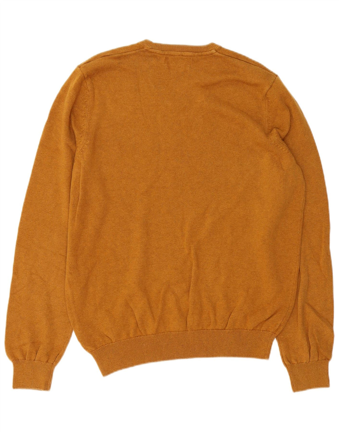 Marks & Spencer Herren-Pullover mit V-Ausschnitt aus mittelbrauner Baumwolle