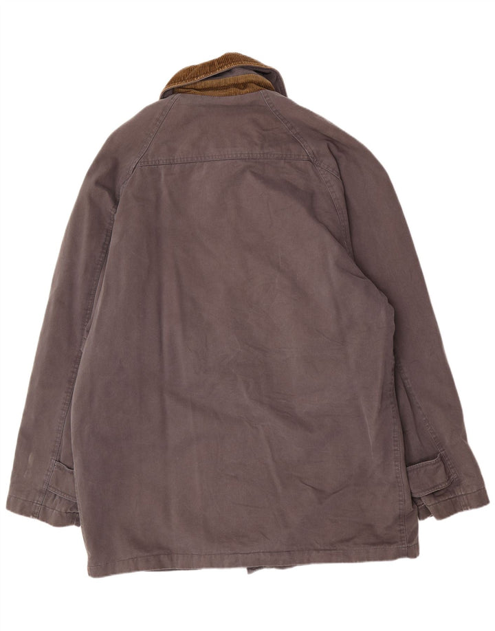 Sergio Tacchini Herren-Windbreaker-Mantel, EU 50, große graue Baumwolle