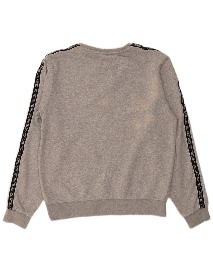 KAPPA Herren Grafik-Sweatshirt-Pullover, große graue Baumwolle