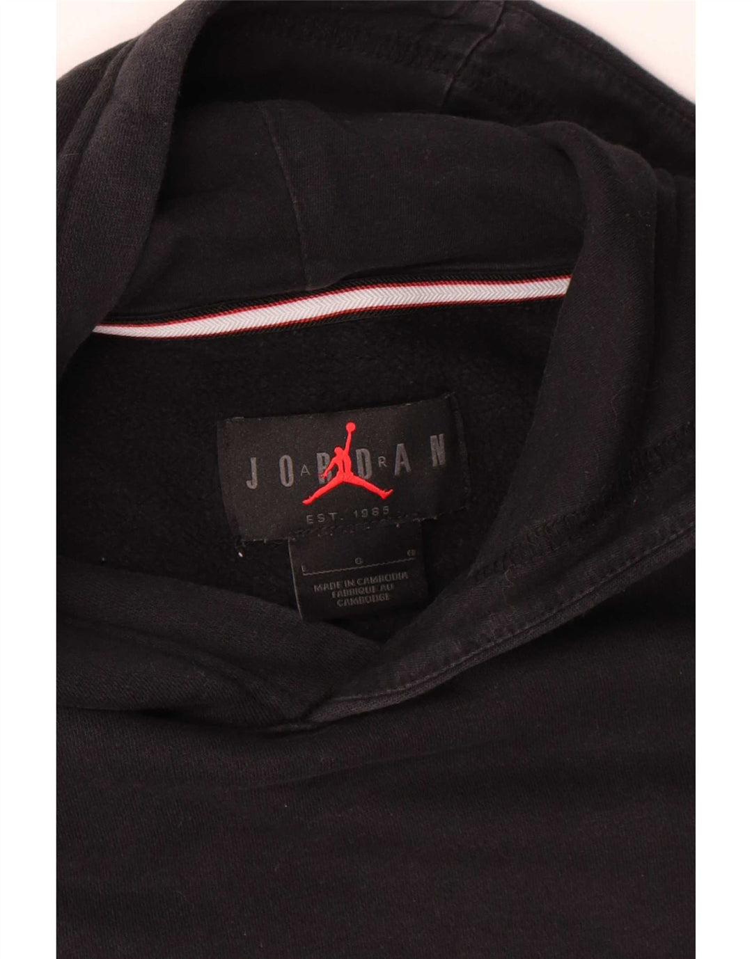 Jordan Herren Kapuzenpullover, groß, aus schwarzer Baumwolle
