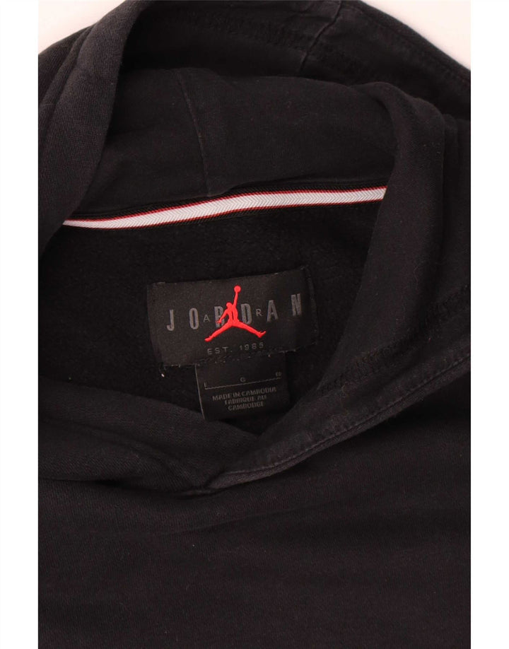 Jordan Herren Kapuzenpullover, groß, aus schwarzer Baumwolle