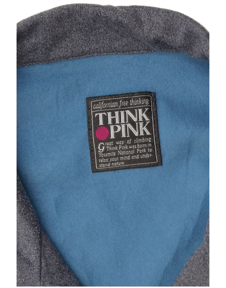 Think Pink Herren-Trainingsanzug-Oberteil, Jacke, Größe L, Blau, Farbblock
