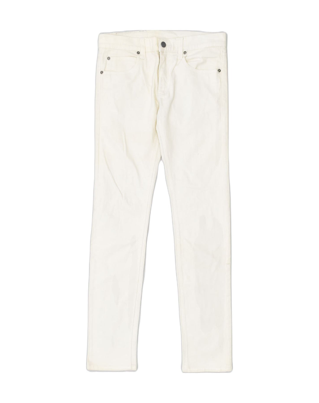 CHEAP MONDAY Womens Straight Slim Jeans W30 L32 White Cotton | Vintage | Thrift | Second-Hand | Used Clothing | Messina Hembry 