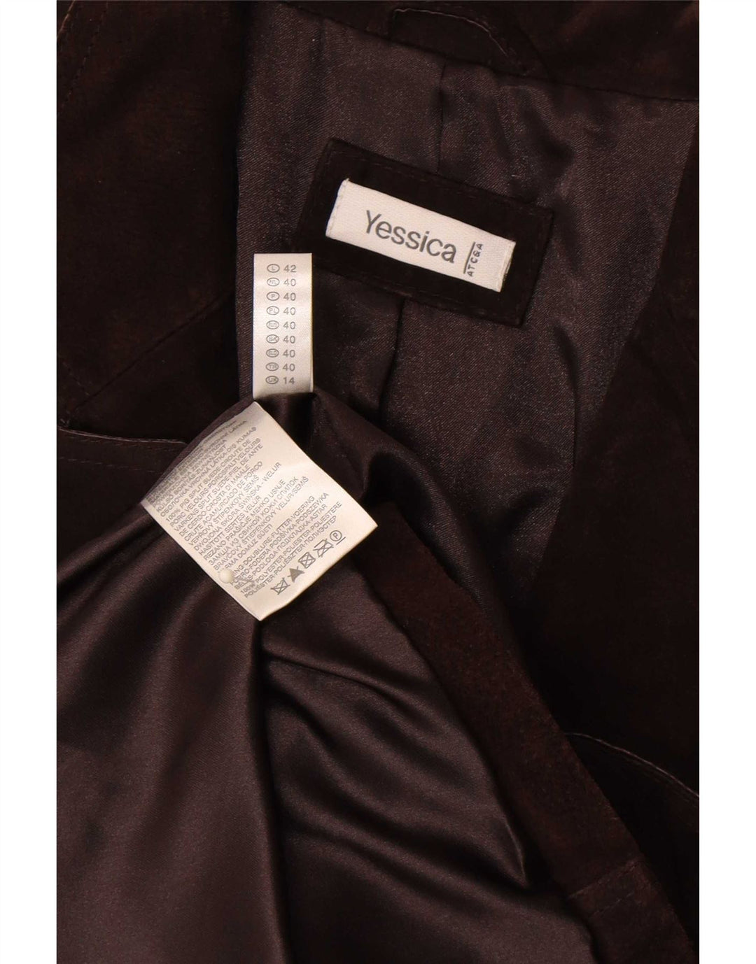 Yessica Damen Wildledermantel UK 14 Mittelbraunes Leder