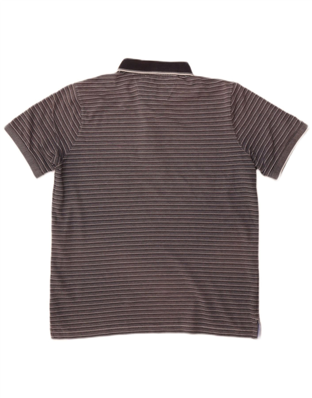 DANIEL HECHTER Herren-Poloshirt, pflegeleicht, groß, grau gestreift, Baumwolle