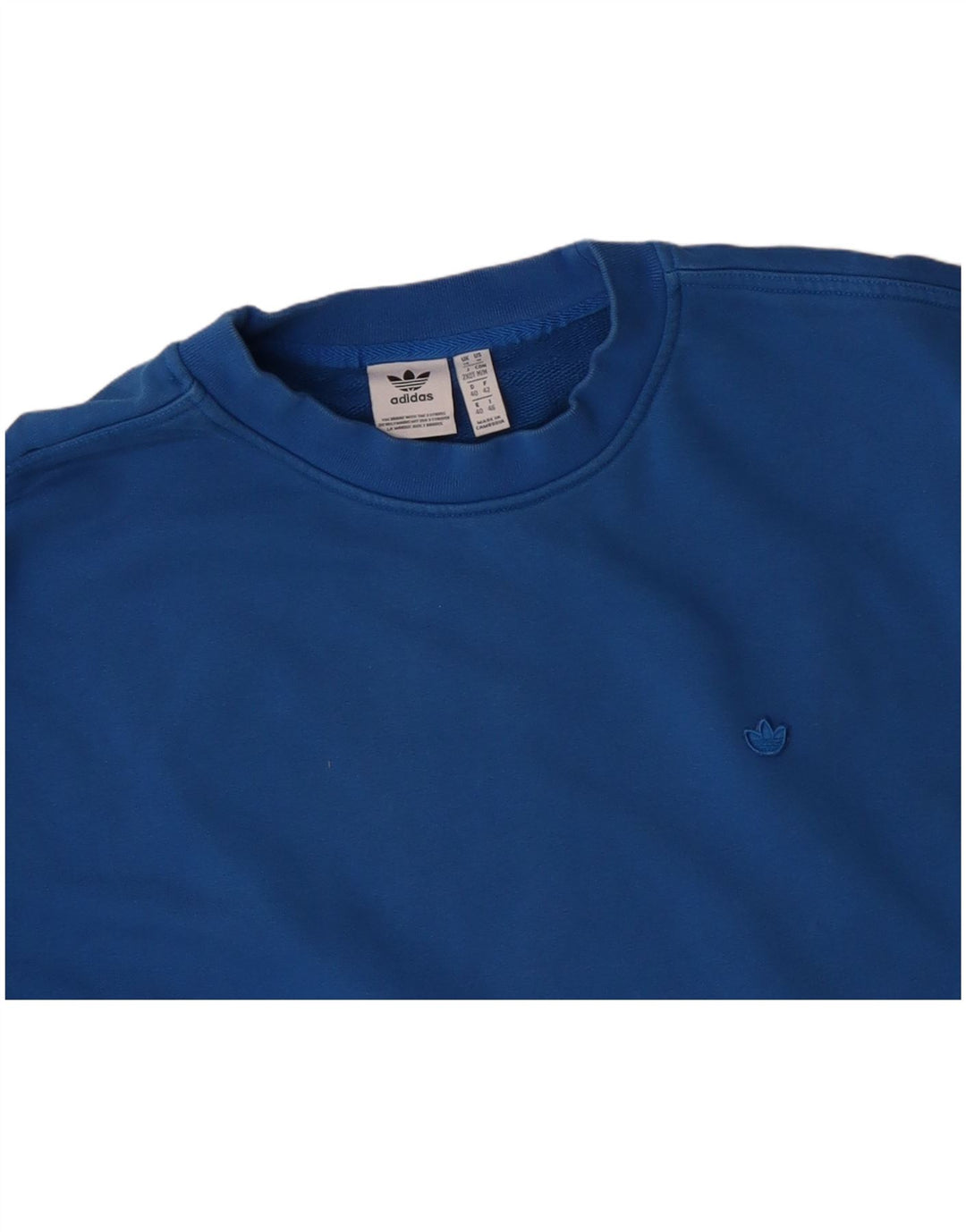 ADIDAS Damen-Sweatshirt in Übergröße, Größe UK 14, Größe L, Blau, Baumwolle
