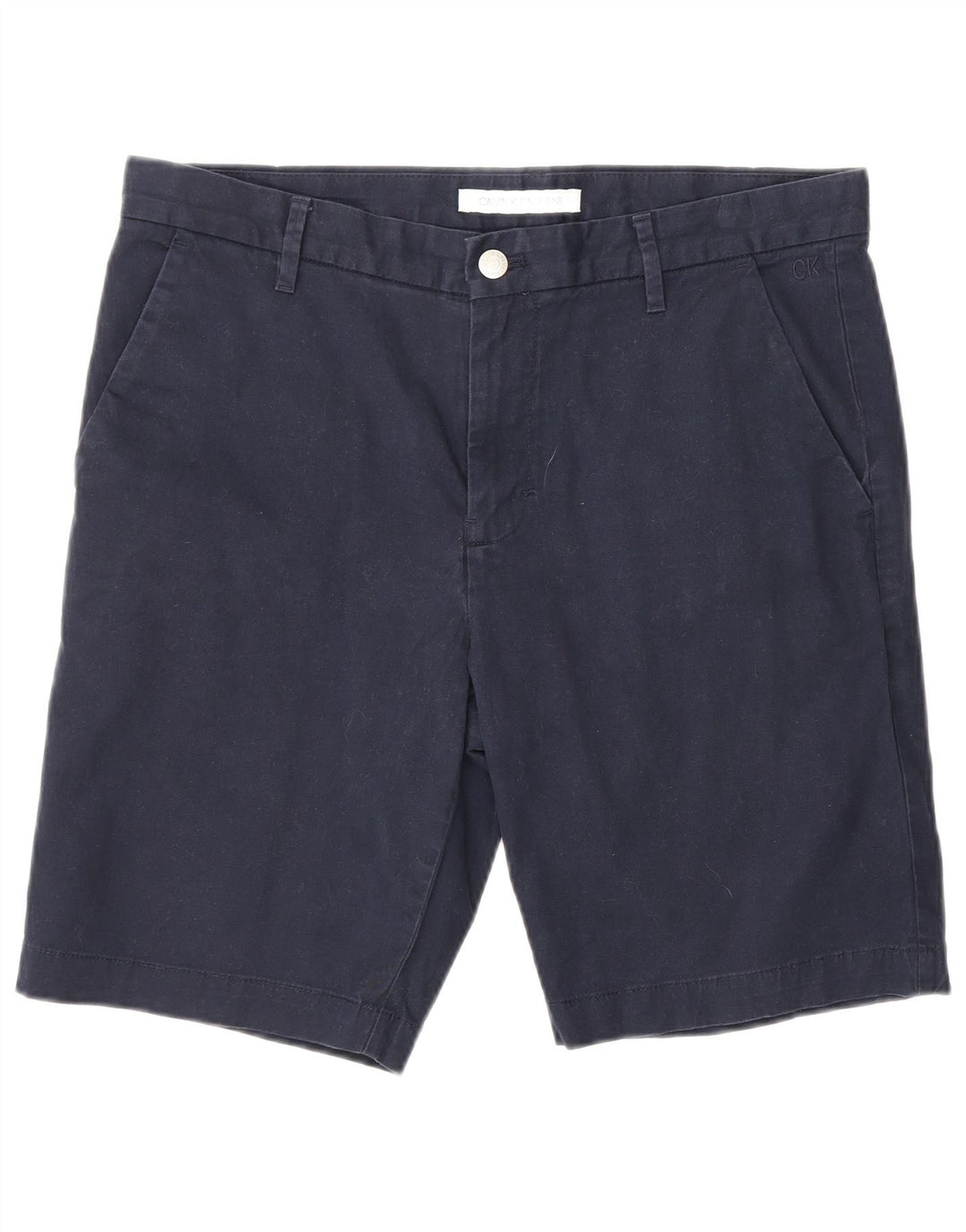 Calvin Klein Herren Chino-Shorts W32 Medium Navy Blue Cotton