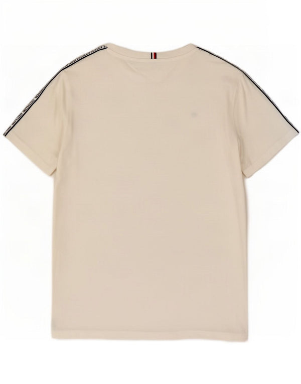 Tommy Hilfiger Jungen-T-Shirt mit Grafik, 15–16 Jahre, weiße Baumwolle