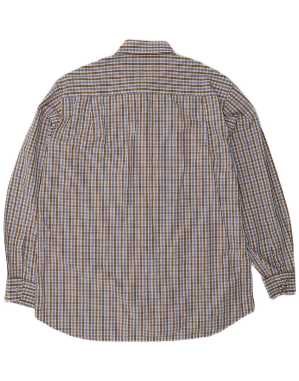 Paul & Shark Mens Yachting Shirt Large Blue Check Cotton