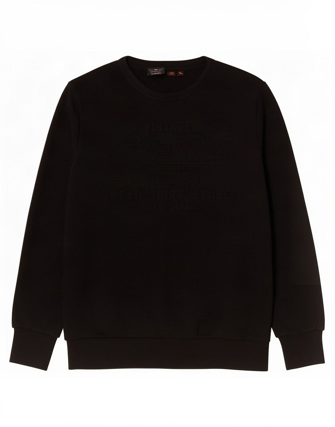 Superdry Herren-Sweatshirt-Pullover, große schwarze Baumwolle