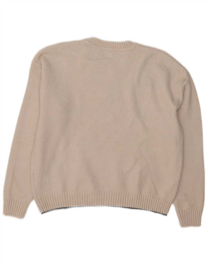 Marks & Spencer Damen-Pullover mit Rundhalsausschnitt, Gr. 14, Mittel, gebrochenes Weiß