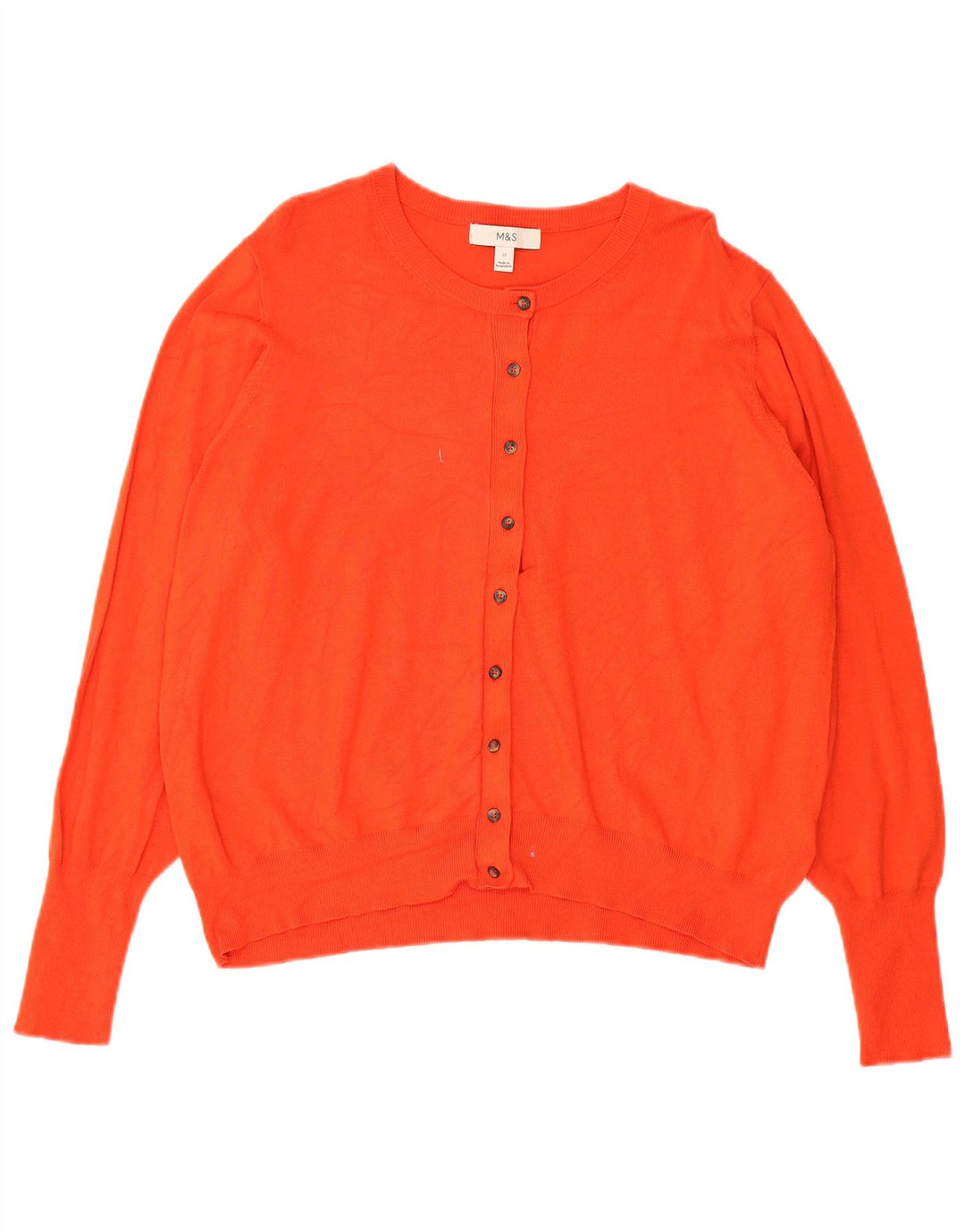 Marks & Spencer Damen Strickjacke Pullover UK 22 3XL Rote Viskose